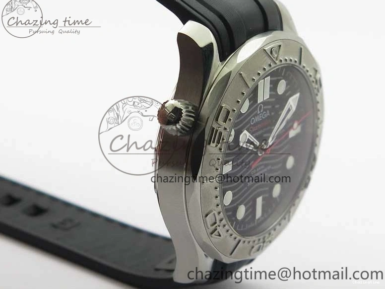 0121 BestValue Seamaster Diver 300M Nekton VSF 1:1 Best Edition Black Dial on Black Rubber Strap A 7886